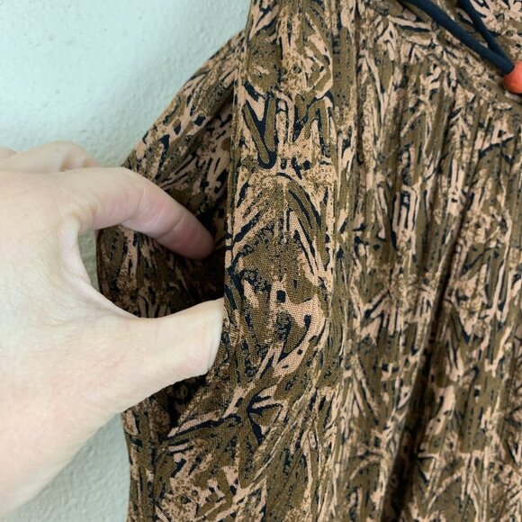 Vintage Carole Little Womens 14 Pants Pull On Rayon 80s Brown Beaded Boho Hippie - Picture 7 of 16